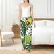 thumbnail image 4 of Balery Watercolor Green Tropical Pantalones de pijama para mujer, pijamas ultraligeros, pantalones de estar por casa-Large, 4 of 6