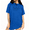 Blue, variant on Women's Grateful Calm Soul Black Single Bird Sacred Psalm Faith Print Short Sleeve Crewneck Apricot Tops