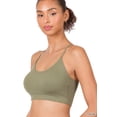thumbnail image 2 of Zenana Women & Plus Cross Back Padded Seamless Bralette Sports Bras with Adjustable Strap, 2 of 5