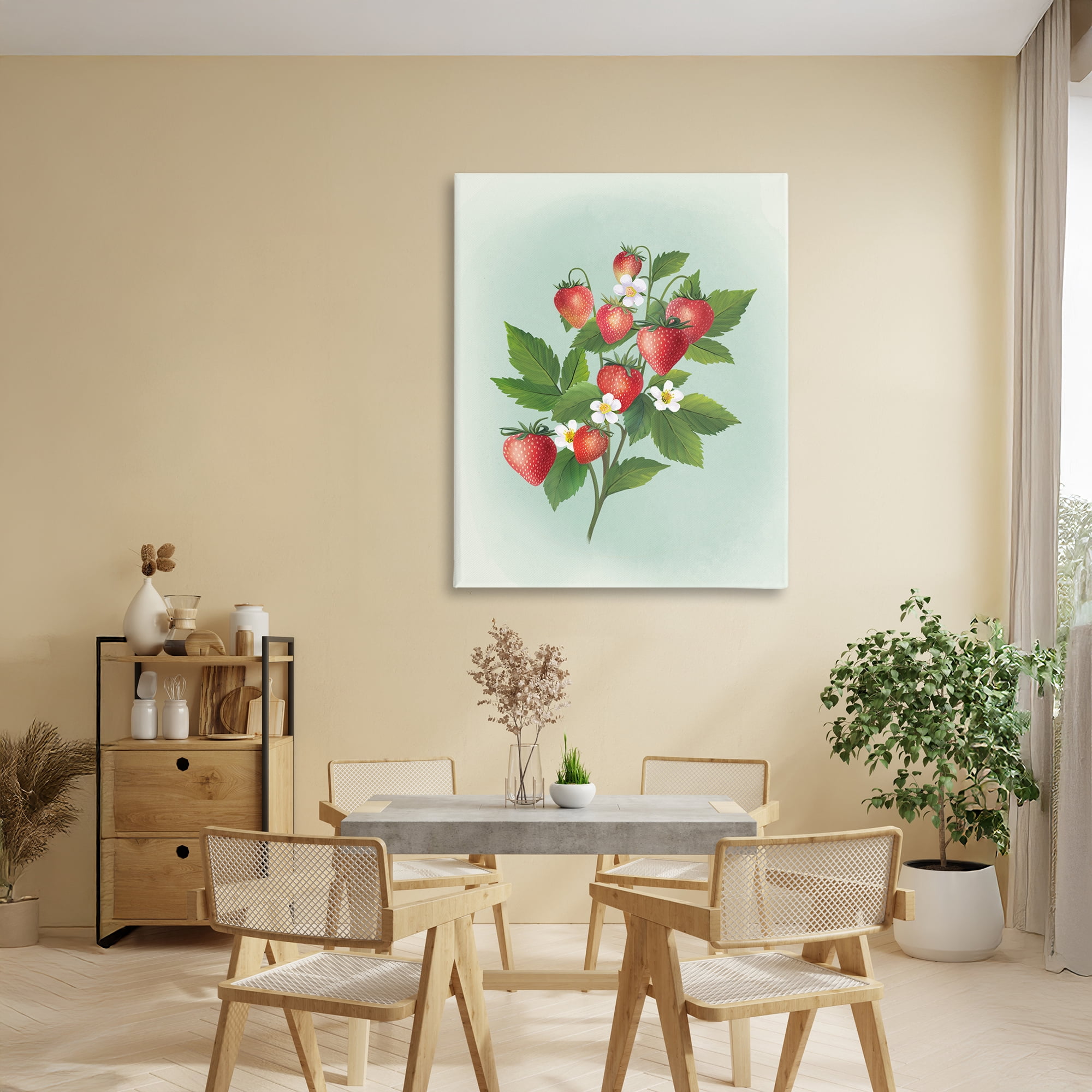 Stupell Industries Vintage Strawberry Bundle Canvas Wall Art, design by Diane Neukirch