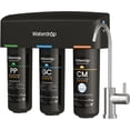 thumbnail image 1 of Restored Waterdrop TSB-CM Under Sink Water Filter System Reduce Chloramine, Chlorine for CA, FL and Washington, D.C., Under Sink Water Filtration System with Brushed Nickel Faucet (Refurbished), 1 of 8