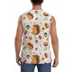 thumbnail image 4 of Fotbe Squirrel Men's Camiseta sin Mangas Estampada para Hombres, Playera Casual para Gimnasio, Entrenamiento, Playa-Large, 4 of 7
