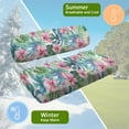 thumbnail image 5 of Yuyamidu Hibiscus Golf Cart Seat Covers Palm Leaves Back Rest Seat Cover for Most Club Cars and More 2-Seats Cart 2 Piece Fashion Golf Cart Accessories, 5 of 7