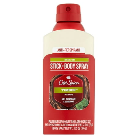 Old Spice Timber with Mint Save on Stick + Body Spray Anti-Perspirant & Deodorant
