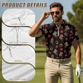 thumbnail image 7 of Binienty Derby Rose Horse Matching Golf Shirts Fashion Men Women Funny Couple Golf Shirts Versatile Quarter Zip Pullover Short Sleeve Tennis Tops for Running Casual, 7 of 7