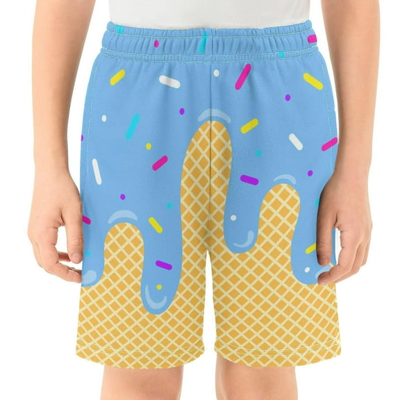 Youth Ice Cream Shorts (Multiple Styles & Sizes) Sky Blue 9-10 Years