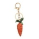 thumbnail image 2 of Llavero de cristal Bling Bolsa Llavero colgante de coche Llave de coche de Rábano naranja, 2 of 9