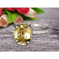 thumbnail image 2 of 1.75 Carat 8x6mm Oval Cut Champagne Diamond Moissanite Engagement Ring on 10k White Gold, 2 of 5