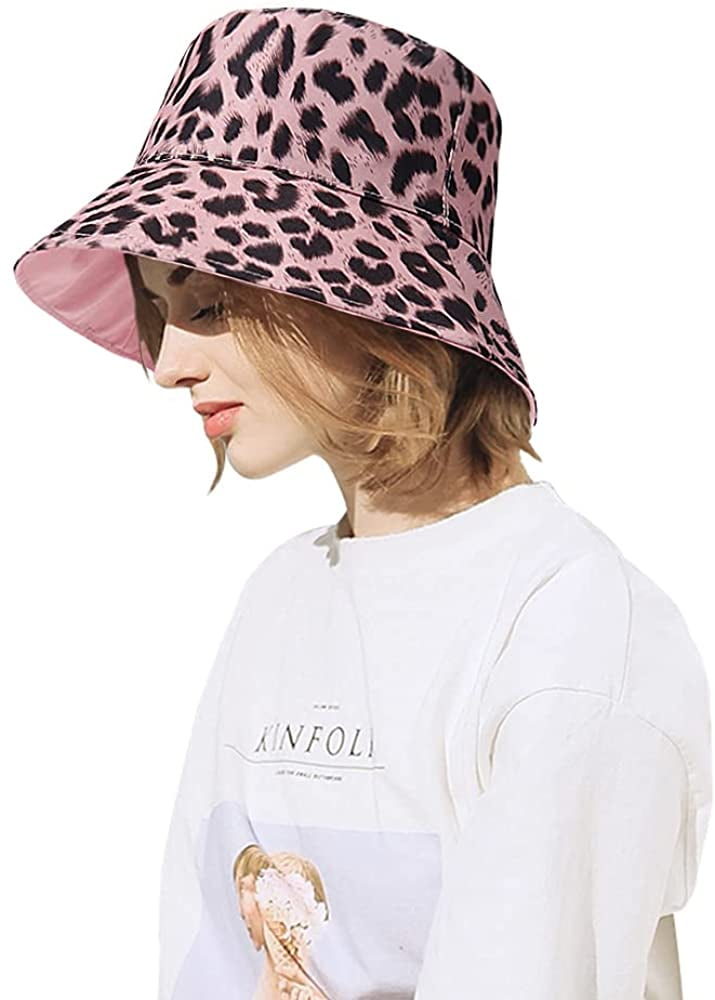 IBAOLEA Reversible Leopard Bucket Hats 