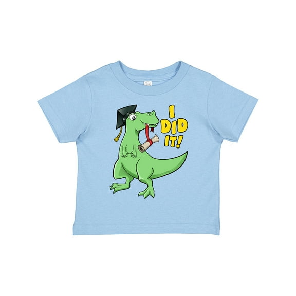 Inktastic I Did It Green Dinosaur Grad with Cap and Diploma Boys or Girls Toddler T-Shirt