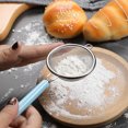 thumbnail image 4 of 2pcs Household Stainless Steel Strainer Filter Mesh Sieves Strainer Colander Kitchen Gadget for Home (Small + Large Silver + Blue), 4 of 9