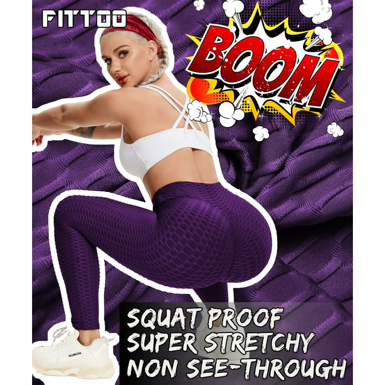 FITTOO Women Booty Yoga Pants High Waisted Ruched Butt Lift