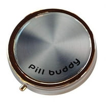 Pill Buddy Silver Three Section Small Pocket/Purse/Travel Pill Box Case