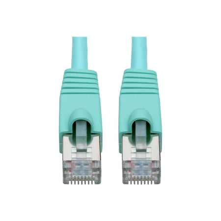 UPC: 0037332239648 | Tripp Lite Cat6a 10G Snagless Shielded STP Ethernet Cable (RJ45 M/M) PoE Aqua 30 ft. (9.14 m)