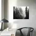 thumbnail image 4 of COMIO  Foggy Forest Canvas Wall Art: Misty Mountain Nature Picture Landscape winter Prints Pine Tree Photo Decor for Living Room Bedroom Office, 4 of 5
