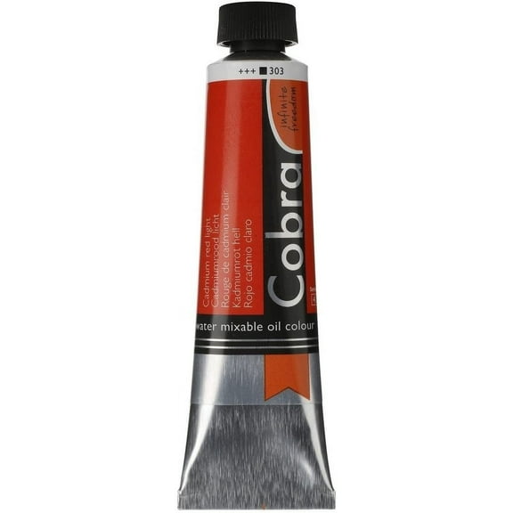 Cobra Water Mixable Oil Colour 40ml, Cadmium Red Light
