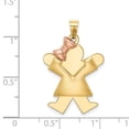 thumbnail image 4 of Auriga Fine Jewelry 14K Two-Tone Gold Puffed Charm Pendant for Women (L-30mm, W-20mm), 4 of 4