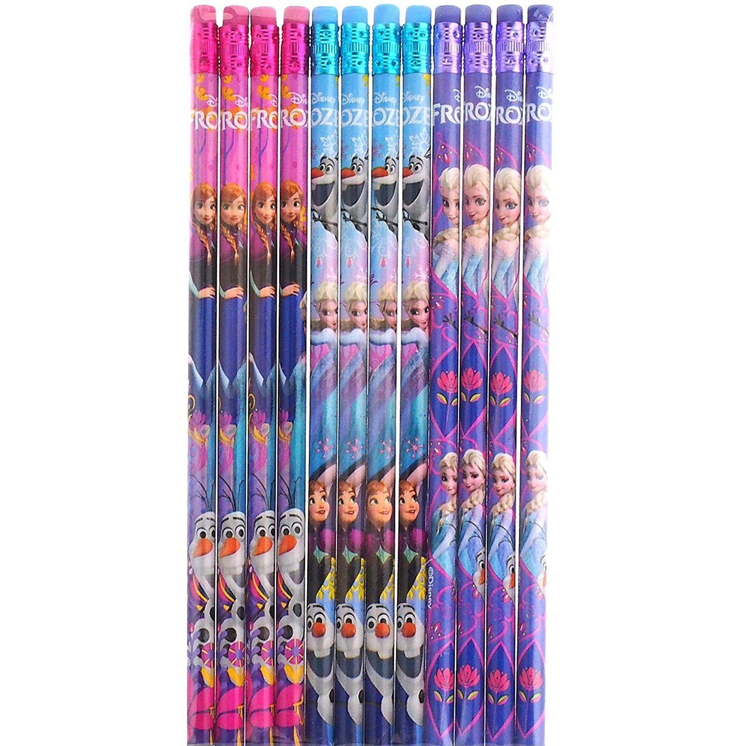 Party Favors Disney Frozen Authentic Licensed 24 Wood Pencils Pack