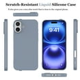 thumbnail image 2 of Apple iPhone 16 Shockproof Silicone Case, Rugged Soft Gel Rubber Cover, Ultra Slim Anti-Scratch Design with Microfiber Lining, Protective Phone Case for iPhone 16-Gray, 2 of 7