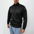thumbnail image 3 of pstuiky camisas de manga larga para hombre, Blusa informal de manga larga con cuello vuelto para hombre, color liso Tops casuales para hombres l, 3 of 3