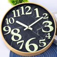 thumbnail image 3 of Reloj Mural Luminoso Imitación Madera 30cm Reloj Muette Reloj Creativo Tridimensionnelle Personal, 3 of 3