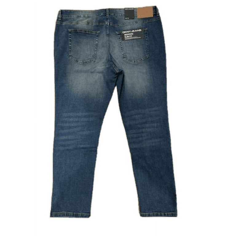 DKNY Men's Bedford Slim Fit Jeans in Ryder Blue-Size 30x30