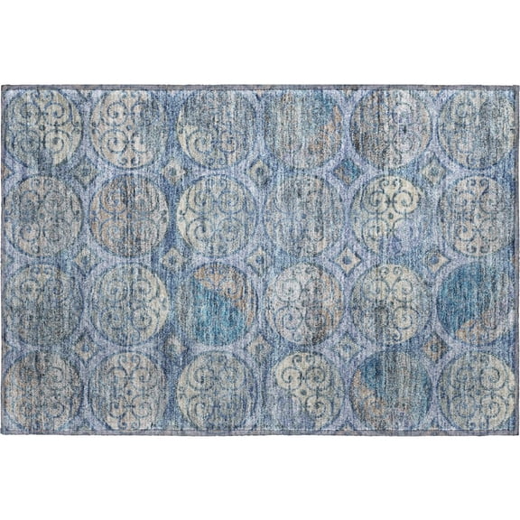 Dalyn Rugs Premium Machine Washable Mayfield AMF738 Blue 1'8" x 2'6" Rug