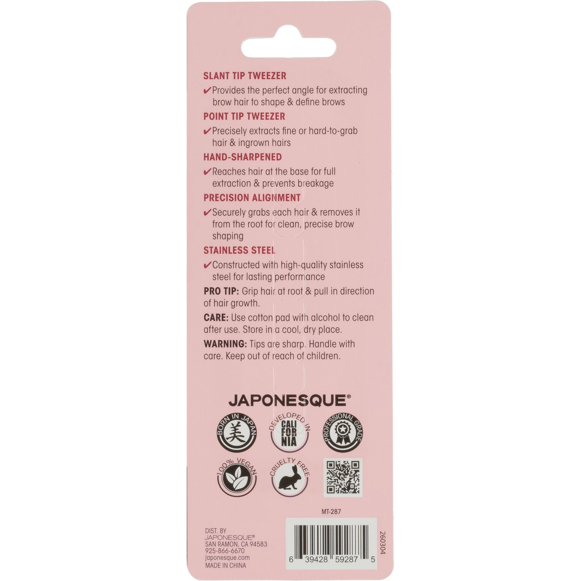 Japonesque Slant & Point Tweezers Soft Touch