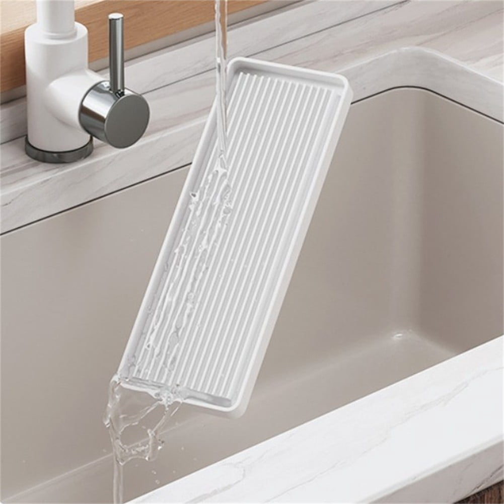 PASILI Stainless Steel Utensil Drying Rack Cup Holder For Kitchen Sink Counterorganizer