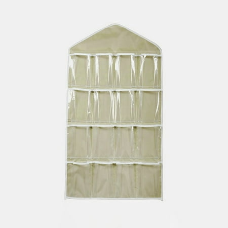 

Home Life 16Pockets Clear Hanging Bag Socks Bra Underwear Rack Hanger Storage Organizer