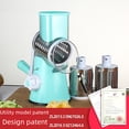 thumbnail image 2 of Manual Hand-Cranked Multifunctional Kitchen Tool: Efficient Vegetable Slicer, Shredder & Spice Grinder – Compact, Durable, Time-Saving for Home & Professional Chefs – Blue with English Packaging, 2 of 5