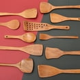 thumbnail image 2 of Wooden Spoon Set, Wooden Utensils for Cooking, 14 in Solid Wood, Utensil Sets for Cooking, Heat Resistant, Stovetop Cooking, Warm Brown, 1 Pc, 2 of 7