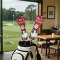 thumbnail image 4 of Yuyamidu Cute Snowman Golf Club Head Covers for Driver, Fairway Woods, Hybrid Merry Christmas PU Leather Golf Head Cover, Red, 4 of 7