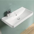 thumbnail image 3 of American Imaginations 23.82-in. W 1 Hole Ceramic Top Set In White Color - Overflow Drain Incl. AI-30749, 3 of 9