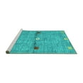 thumbnail image 2 of Ahgly Company Machine Washable Indoor Rectangle Abstract Turquoise Blue Contemporary Area Rugs, 7' x 10', 2 of 4