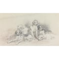 thumbnail image 2 of John Frederick Tayler 14x10 Gold Ornate Wood Frame and Double Matted Museum Art Print Titled - Six Foxhounds Resting, 2 of 4