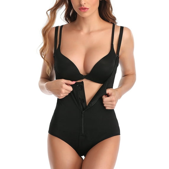 Shapewear for Women Tummy Control Fajas Colombianas Full Body Shaper Zipper Open Bust Bodysuit Slimming Corset