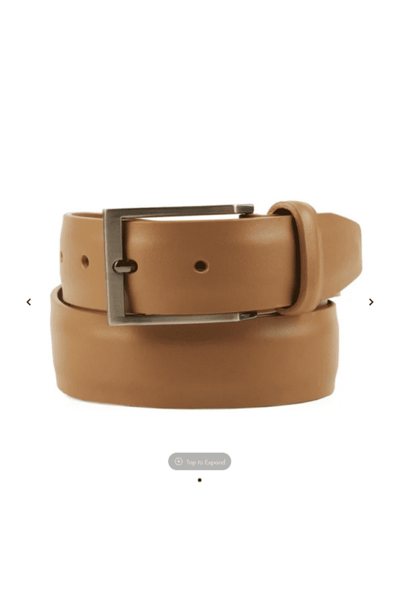 Solid Leather Tan Belt, 38