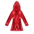 thumbnail image 5 of Alvivi Women Mrs Santa Costume Hooded Long Sleeves Dress with Belt, 5 of 7
