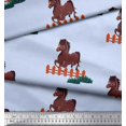 thumbnail image 3 of Soimoi Rayon Fabric Horse Kids Print Fabric by Yard 56 Inch Wide, 3 of 3