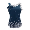 thumbnail image 5 of Tops Para Mujer Elegante Blusa Casual Moda Causal Sólido Estampado Encaje Vendaje Camiseta Sin Mangas Odeerbi ODB160891, 5 of 5