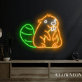 thumbnail image 2 of Glowneon Illuminate Nursery Room With Cute Beaver Led Light, Wall Art, 2 of 5