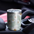 thumbnail image 4 of 30oz Light Blue Daisy Flower Pattern Tumblers Stainless Steel Tumbler with Lid and Straw,Vacuum Insulated Double Wall Travel Tumbler Cups Mug with Cleaning Brush for Coffee,Tea, 4 of 7