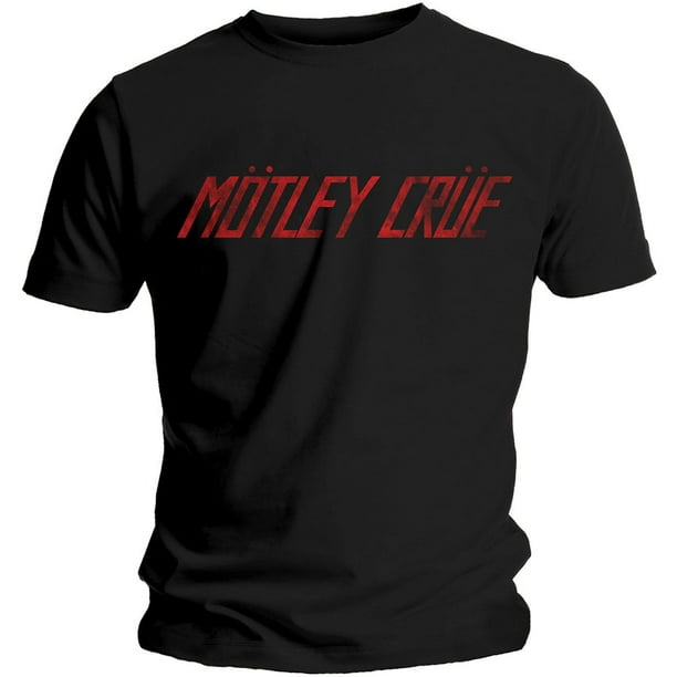 Motley Crue Men's Crossbones Hockey Jersey Medium Black & Red