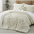 thumbnail image 2 of Pooja Handicrafts Beige Tufted Cotton Duvet Cover Set - 3-Piece, King, 2 of 5