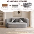 thumbnail image 6 of Bocarali 78.7" Convertible Sofa Bed, Boneless Cloud Couch, Modular, Silver Gray, 6 of 10