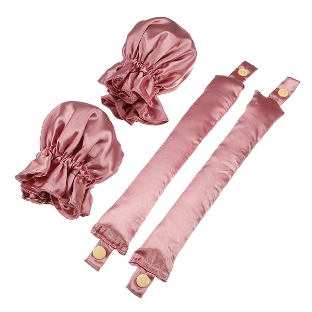 Juego de 4 rizadores de pelo sin calor Unique Bargains color rosa