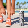 thumbnail image 2 of 20oz Gray Camo Pink Ribbon Pattern Skinny Tumblers Stainless Steel Tumbler with Lid and Straw,Vacuum Insulated Double Wall Travel Tumbler Cups with Cleaning Brush for Coffee,Tea, 2 of 6