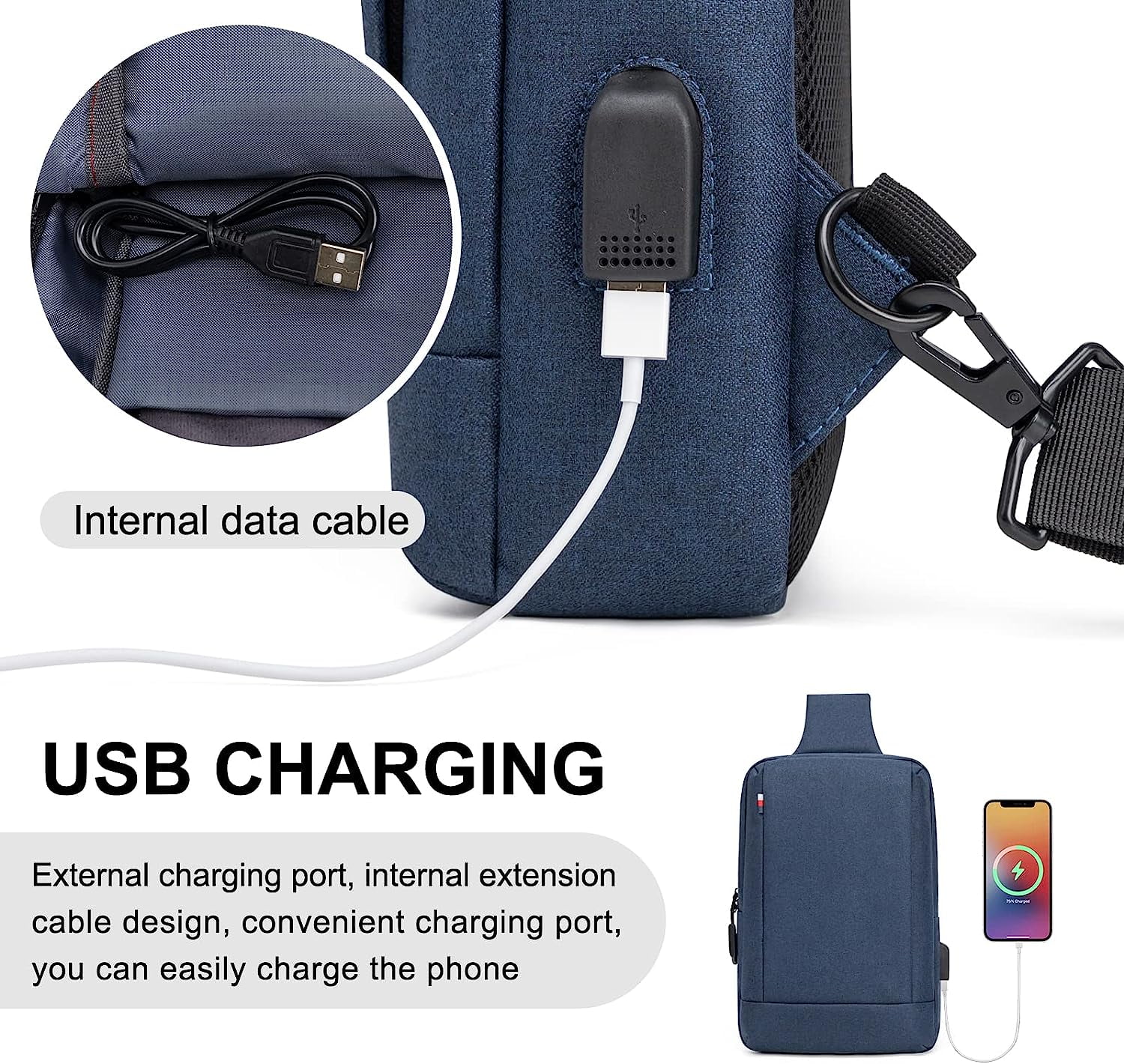 Messenger Bag Sling Bag Crossbody Shoulder Bag for Men Women Travel Work Satchel Bags