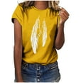 thumbnail image 2 of Sakmal Womens Tops Short Sleeve Graphic Crew Neck T-Shirts Womens T Shirts, 2 of 6